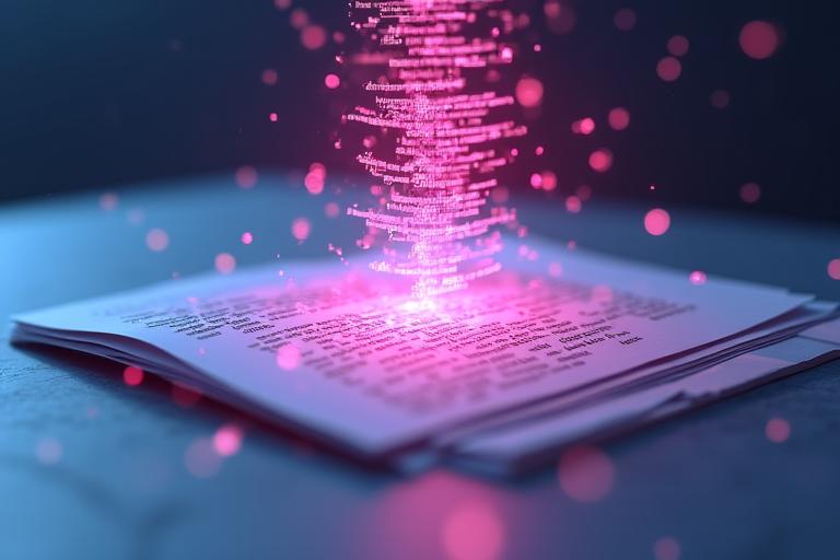 OCR technology converting paper invoice to data