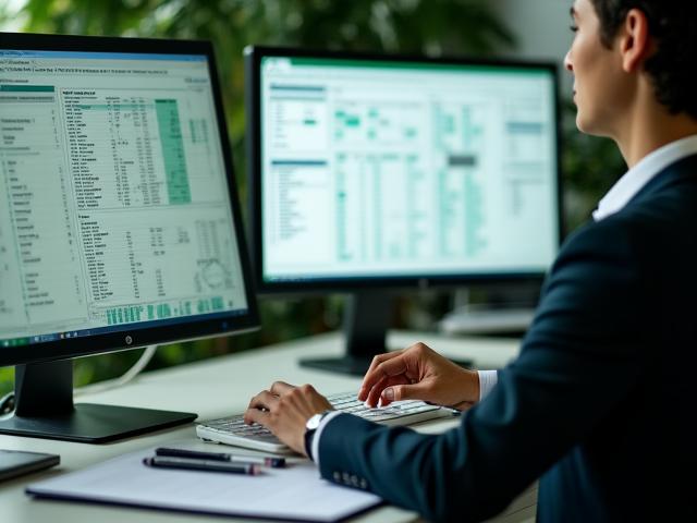 Accountant managing financial reports